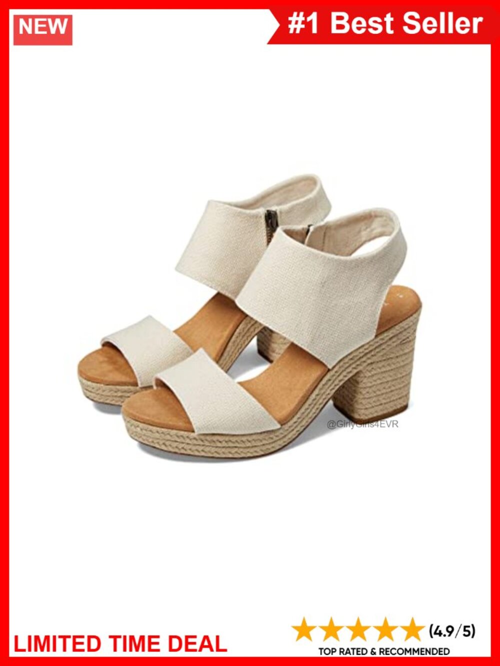 Platform Sandal Textile Upper Ankle Strap Cushioned Casual